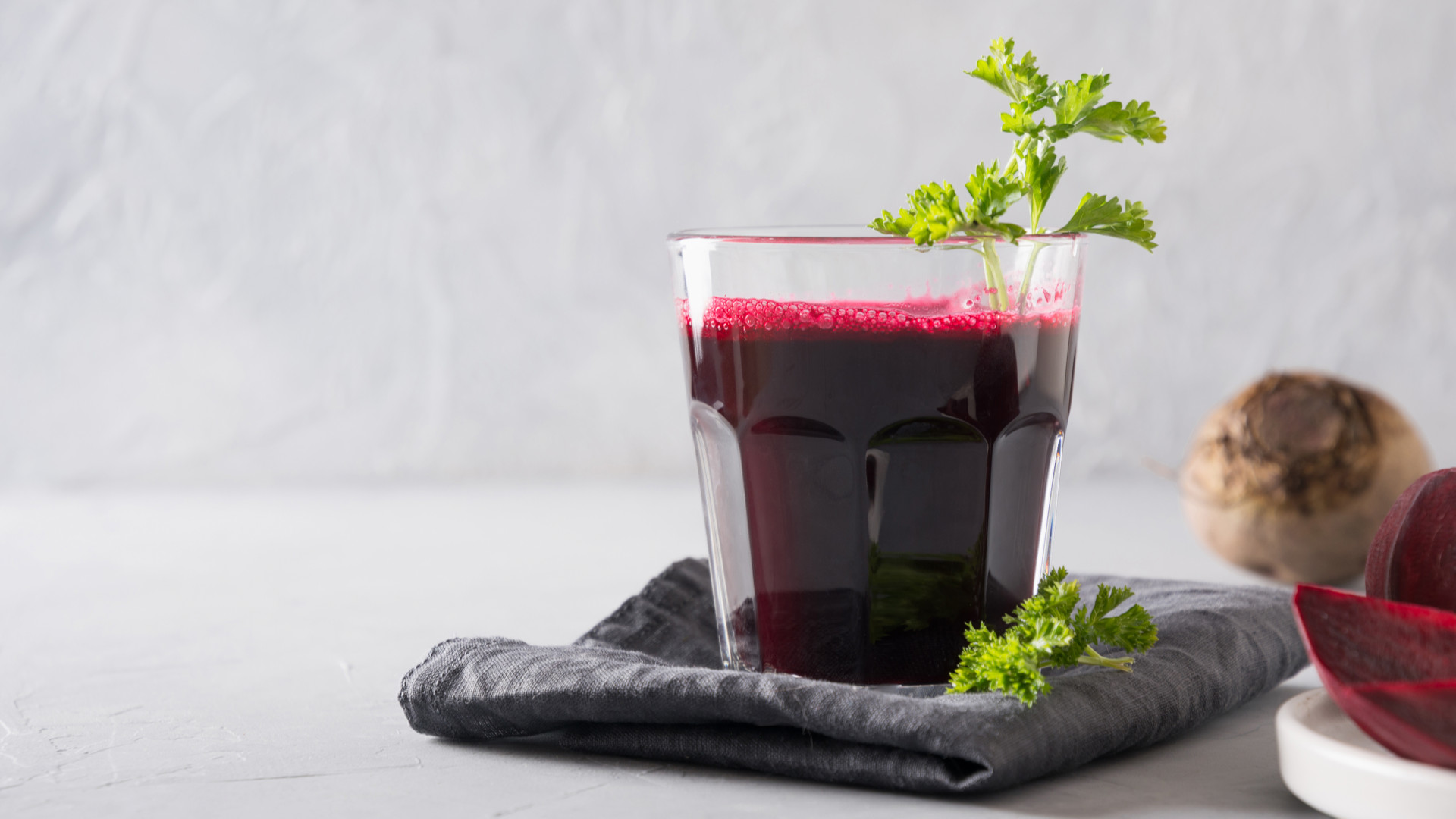 Glass of beetroot juice