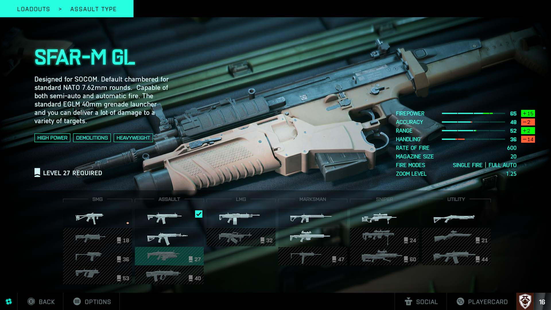 Battlefield 2042 guns weapons SFAR assault rifle stats