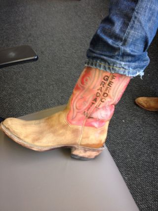 Jeff Bezos shot of boots