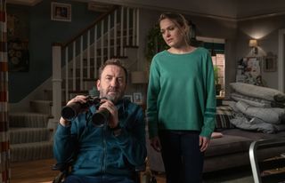 Lee Mack and Sally Bretton as Lee and Lucy in Not Going Out