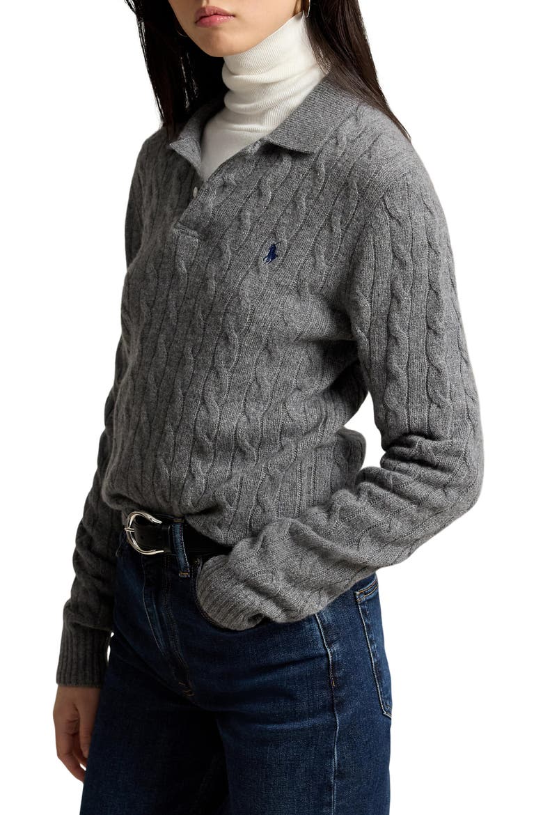 Wool &amp;amp; Cashmere Polo Sweater
