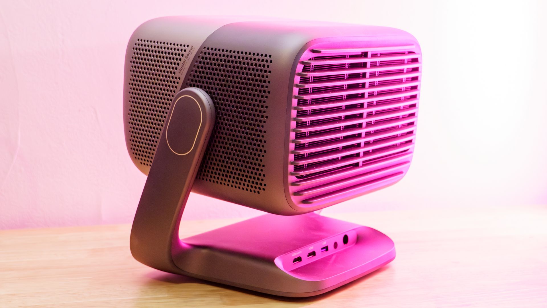 A JMGO N3 Ultimate projector on a desk