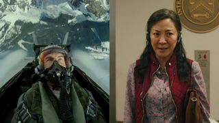Tom Cruise in Top Gun: Maverick and Michelle Yeoh in Everything Everywhere All at Once