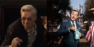 Michael Keaton as V.A. Vandevere in Dumbo side by side with Walt Disney