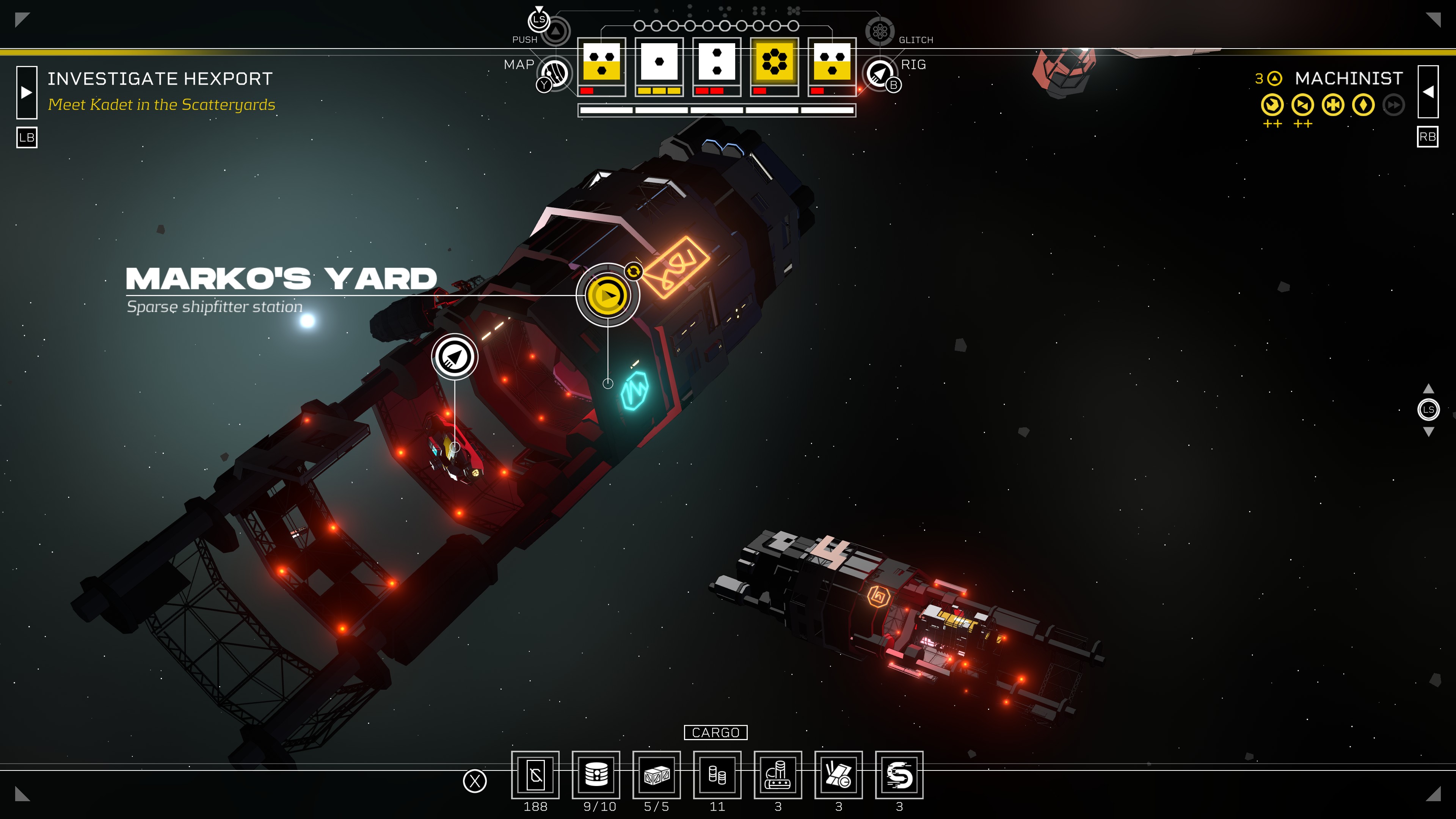 Screenshot of Citizen Sleeper 2: Starward Vector on Xbox Series X.