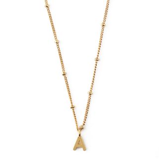 Satellite Chain Initial Necklace - Gold