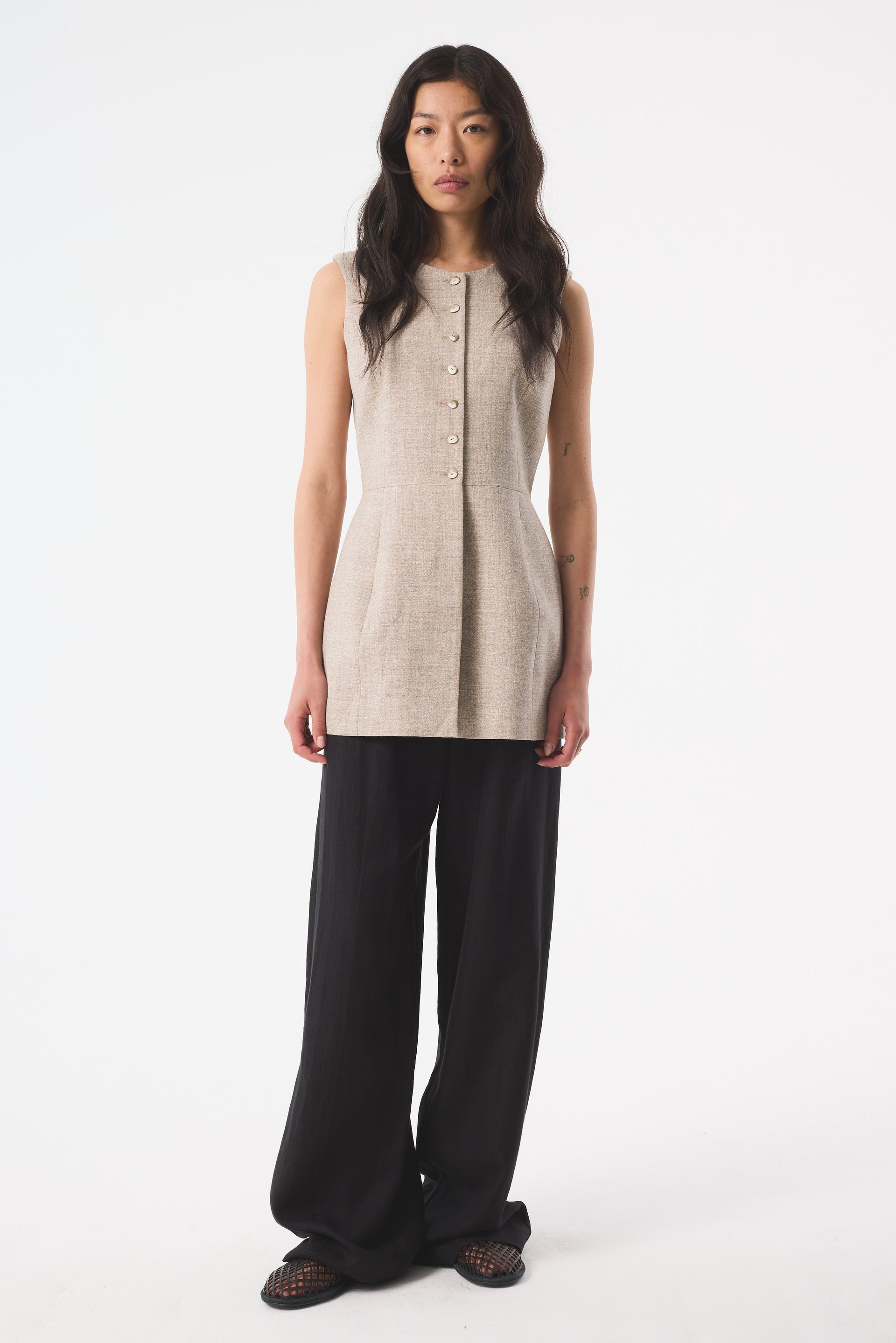 Leia Grey Undyed Waistcoat - Grey Undyed / 6