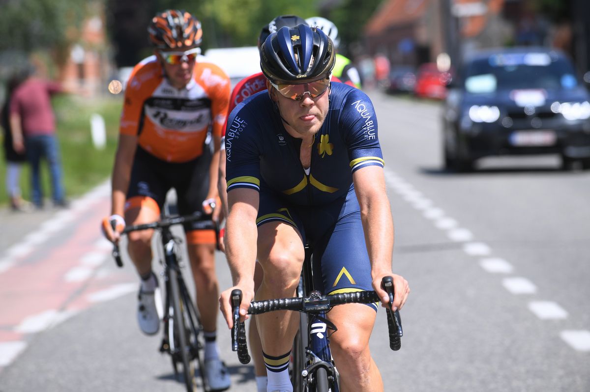 Lasse Norman Hansen (Aqua Blue Sport) in the breakaway