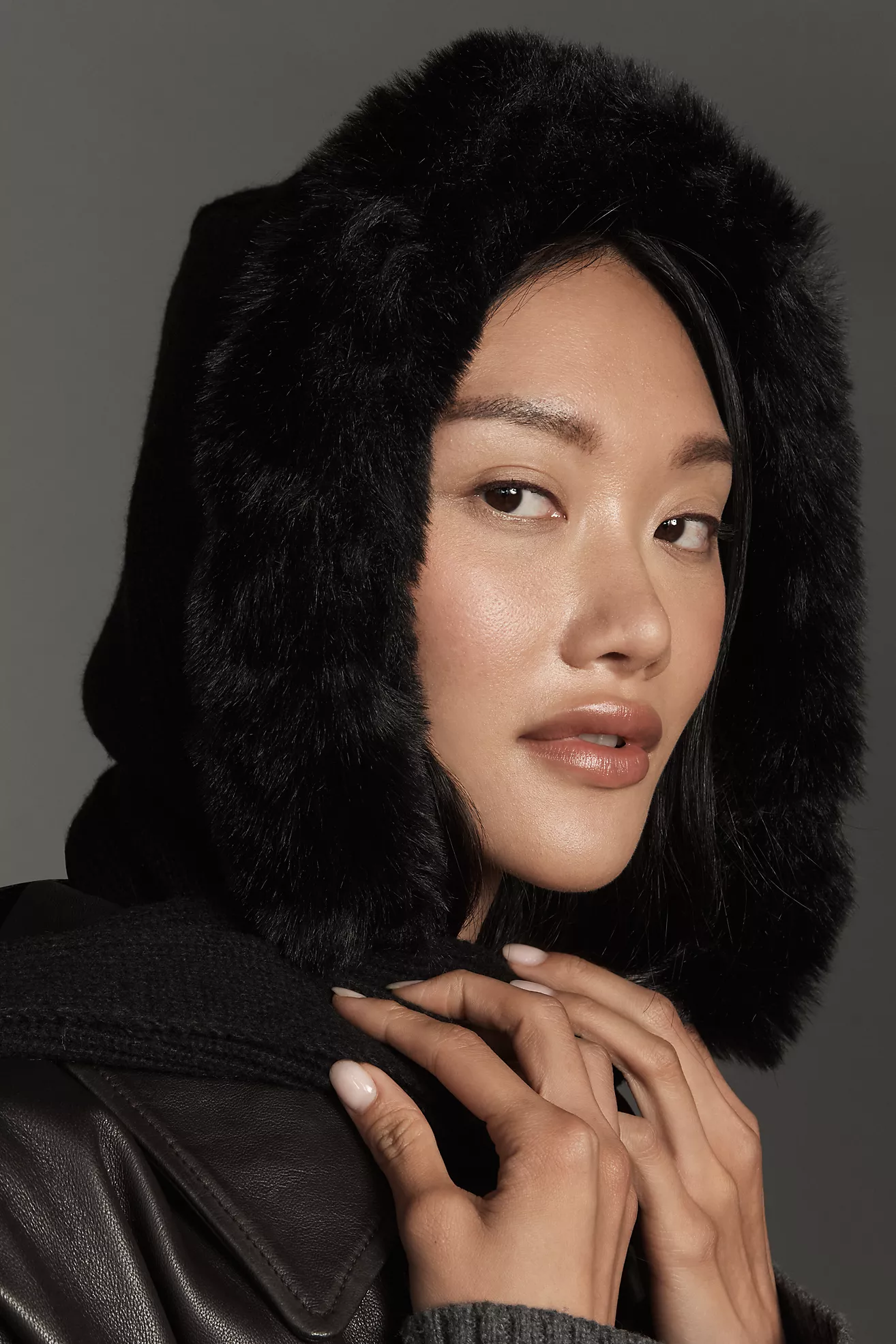 By Anthropologie Faux Fur Trim Bonnet