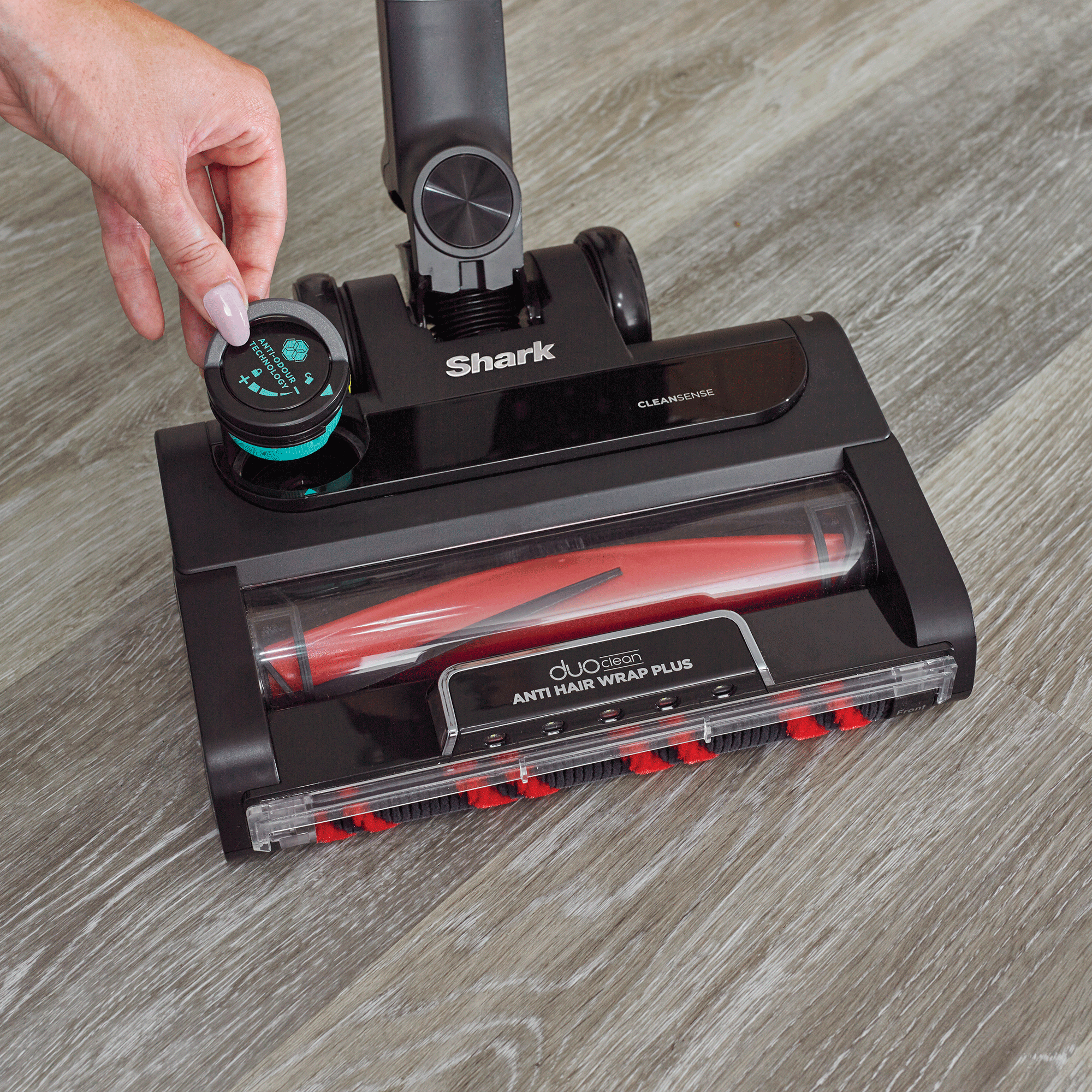 Shark cordless vacuum cleaner close up of filter