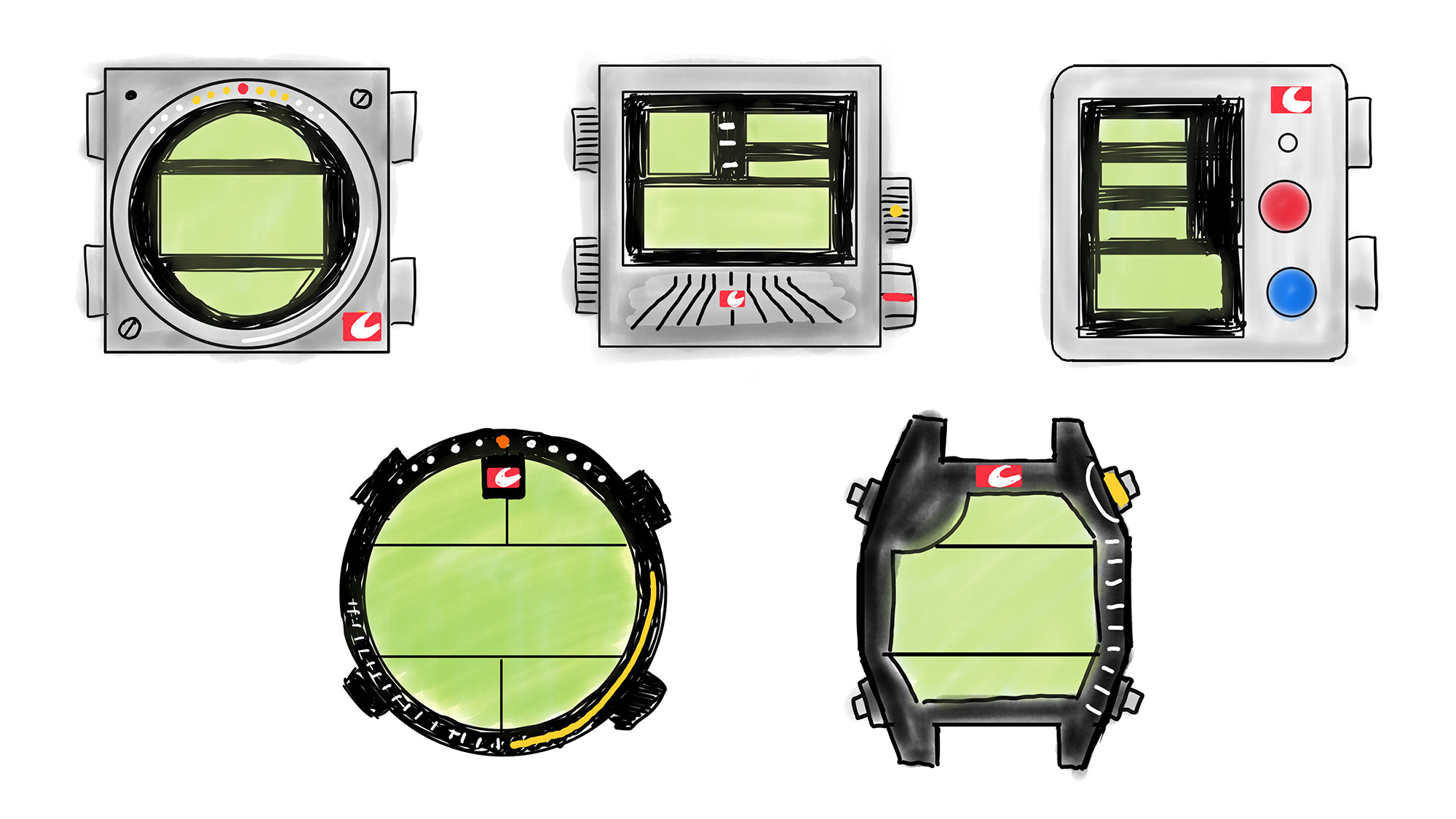 Increment Labs Light Meter Watch design concept drawings