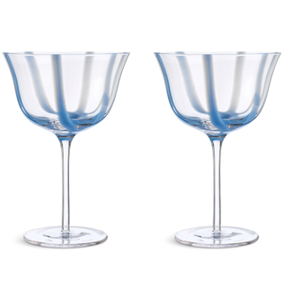 Habitat x Sanderson National Trust Stripe Cocktail Glass 2pk