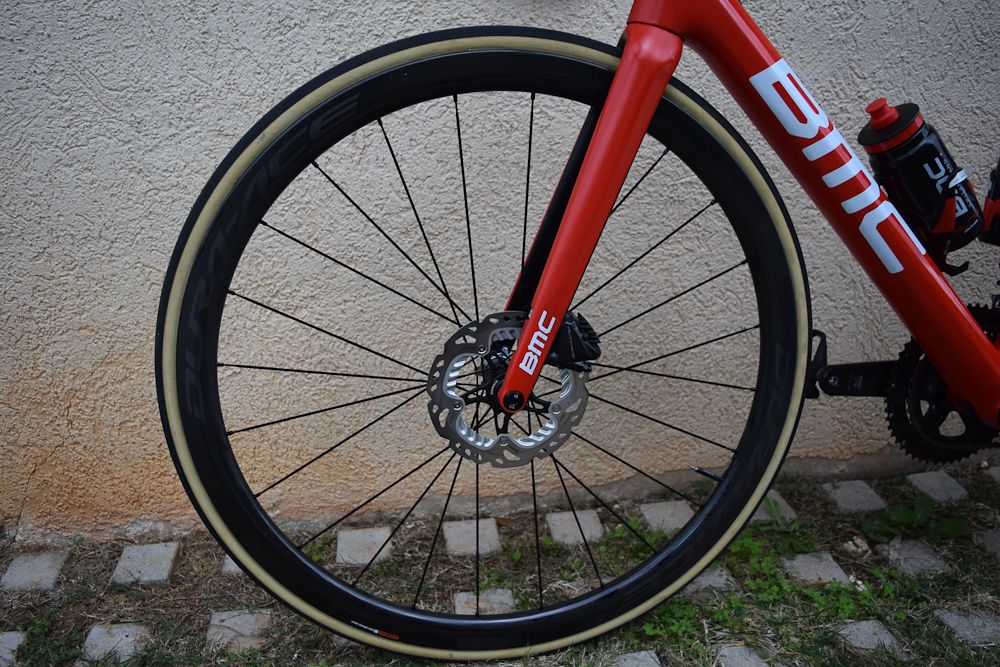The BMC is equipped with 160mm rotors front and 140mm rotors at the rear