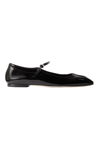 Aeyde Uma Patent-Leather Mary Jane Ballet Flats