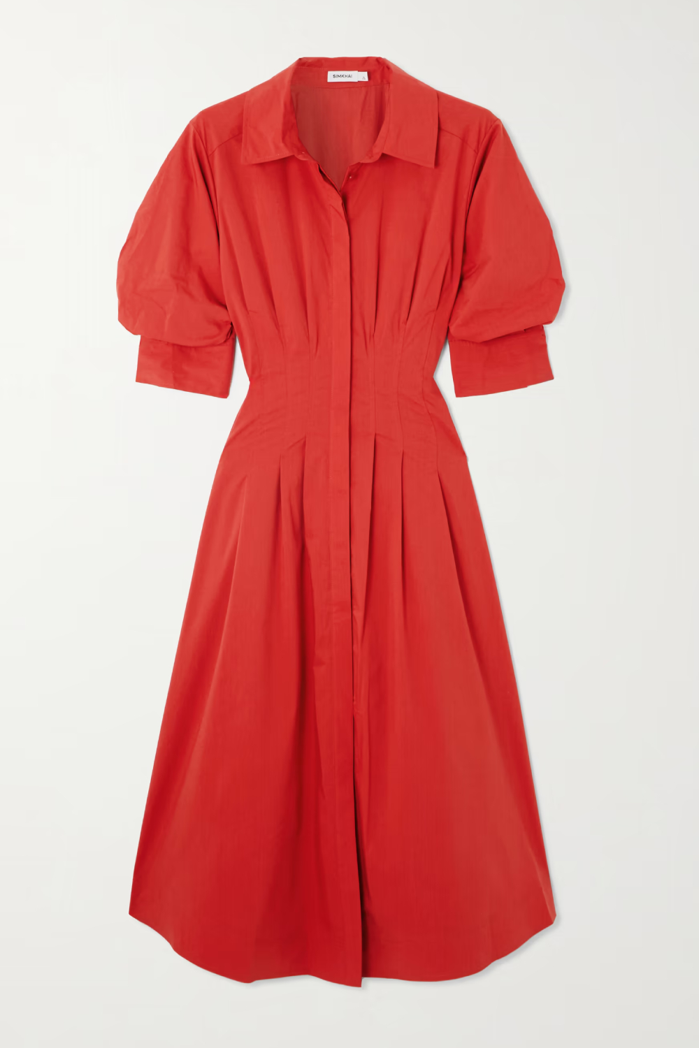 SIMKHAI Jazz Pleated Shirt Dress
