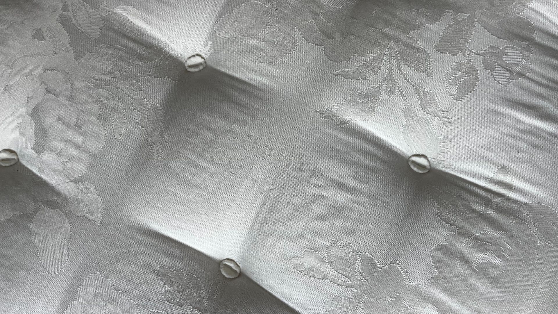 overhead view of the mattress showing the material