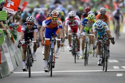 Luis Leon Sanchez (Rabobank Cycling Team) takes stage 3 of the Tour of Romandie