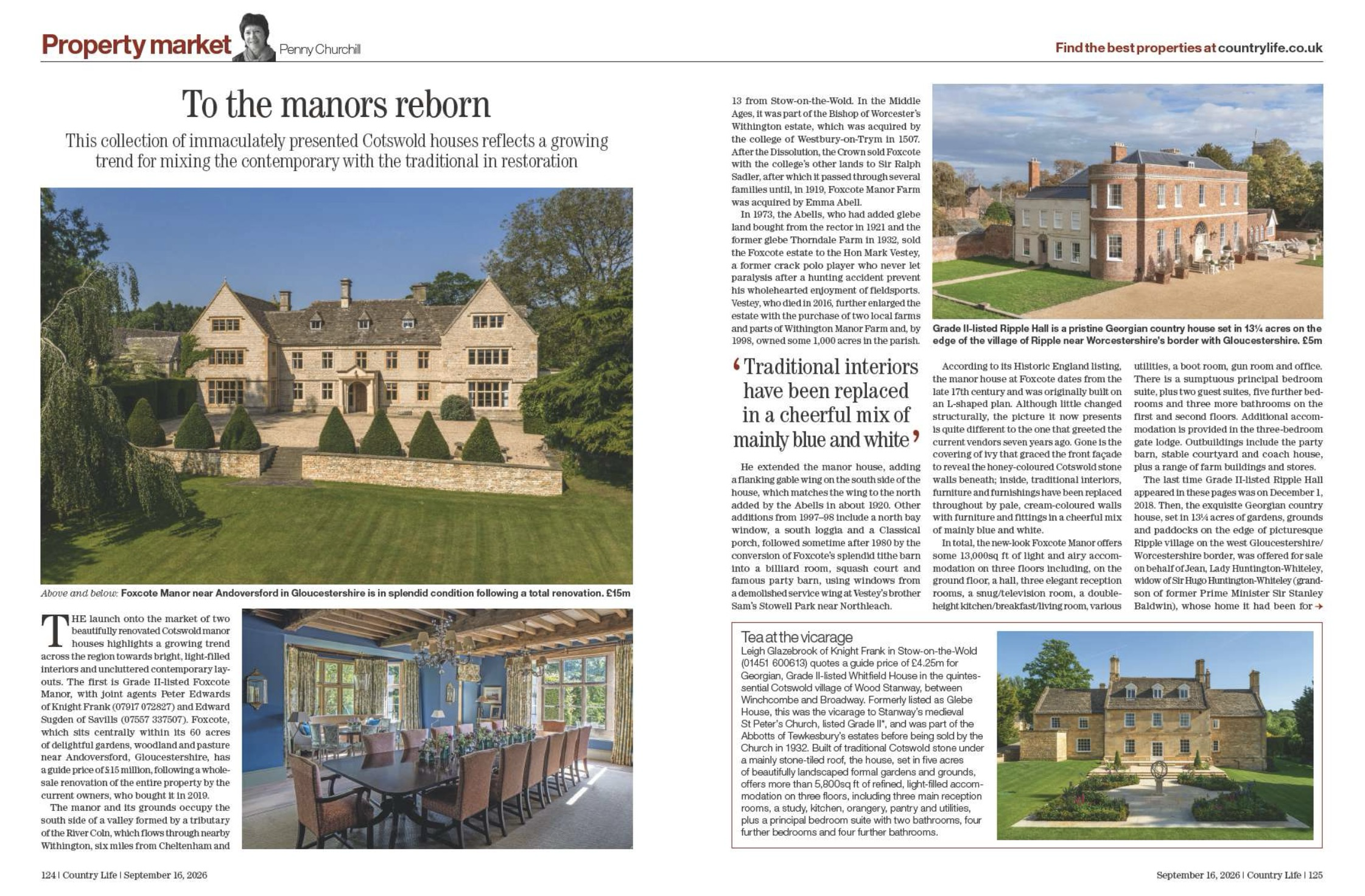 Spreads from Country Life 16 September 2026