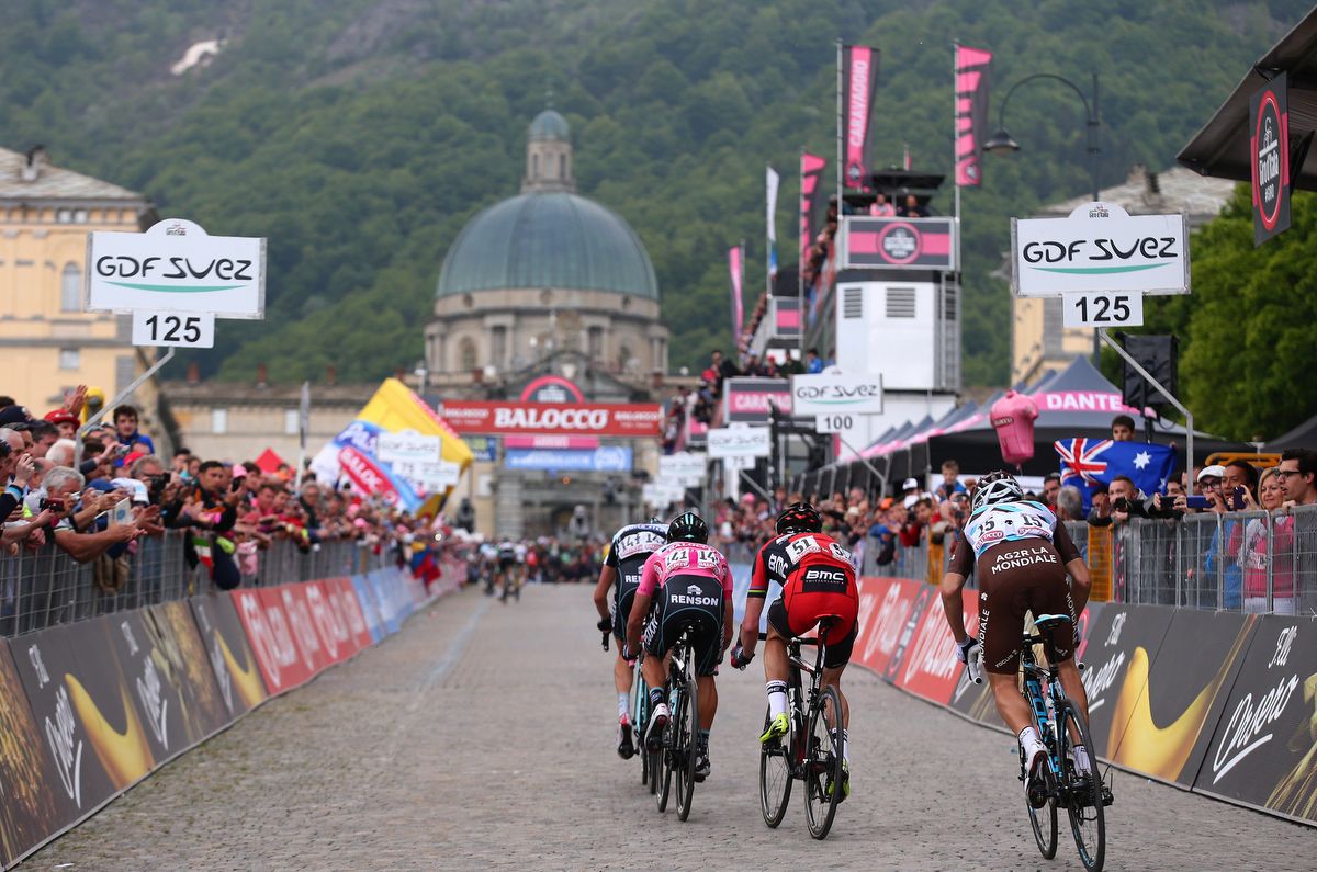 The cobbled finishing straight to the Santuario di Oropa awaits the Giro peloton on stage 14