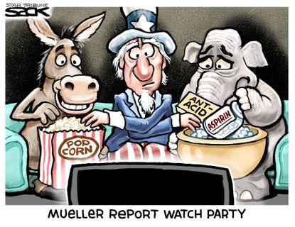 Political Cartoon U.S. Mueller report democrats GOP