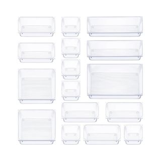 clear drawer organizers assorted sizes