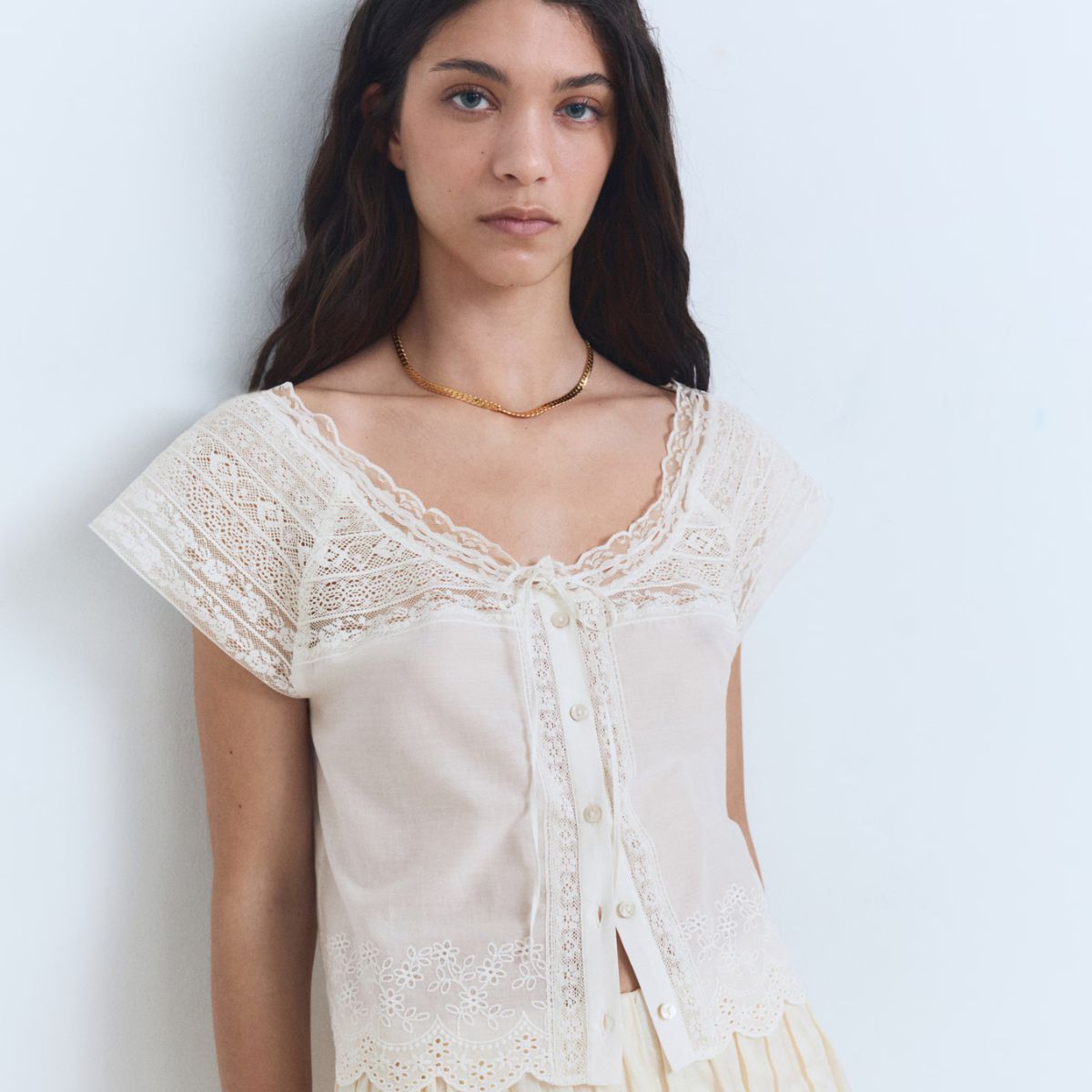 Models wear expensive looking high street items