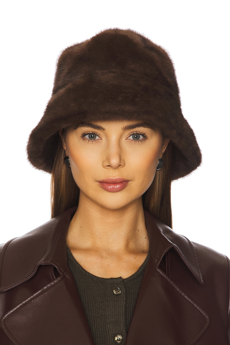 Adrienne Landau The Uptown Faux Fur Bucket Hat
