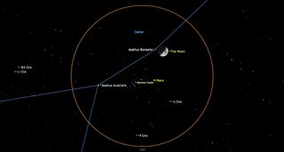 night sky map graphic