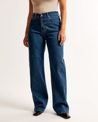 abercrombie & Fitch, Jeans Santai Curve Love High Rise 90-an