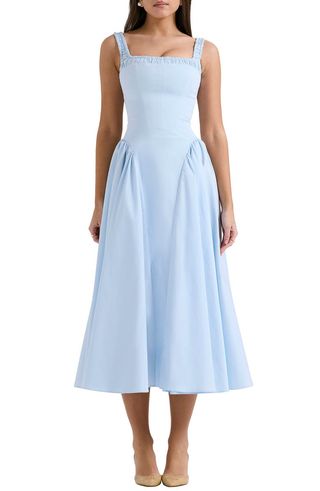 Dorothy B Pima Cotton Blend Cocktail Midi Dress