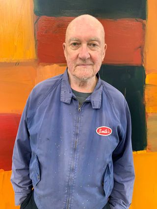 Portrait of Sean Scully taken in Mooseurach, October 2020