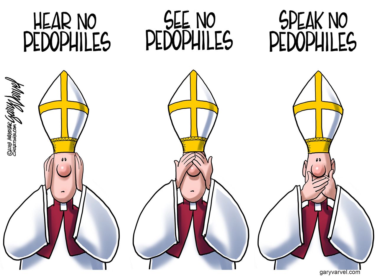 Editorial cartoon U.S. Pennsylvania priests lawsuit child sex abuse