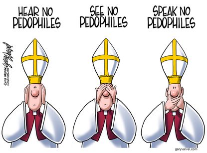 Editorial cartoon U.S. Pennsylvania priests lawsuit child sex abuse