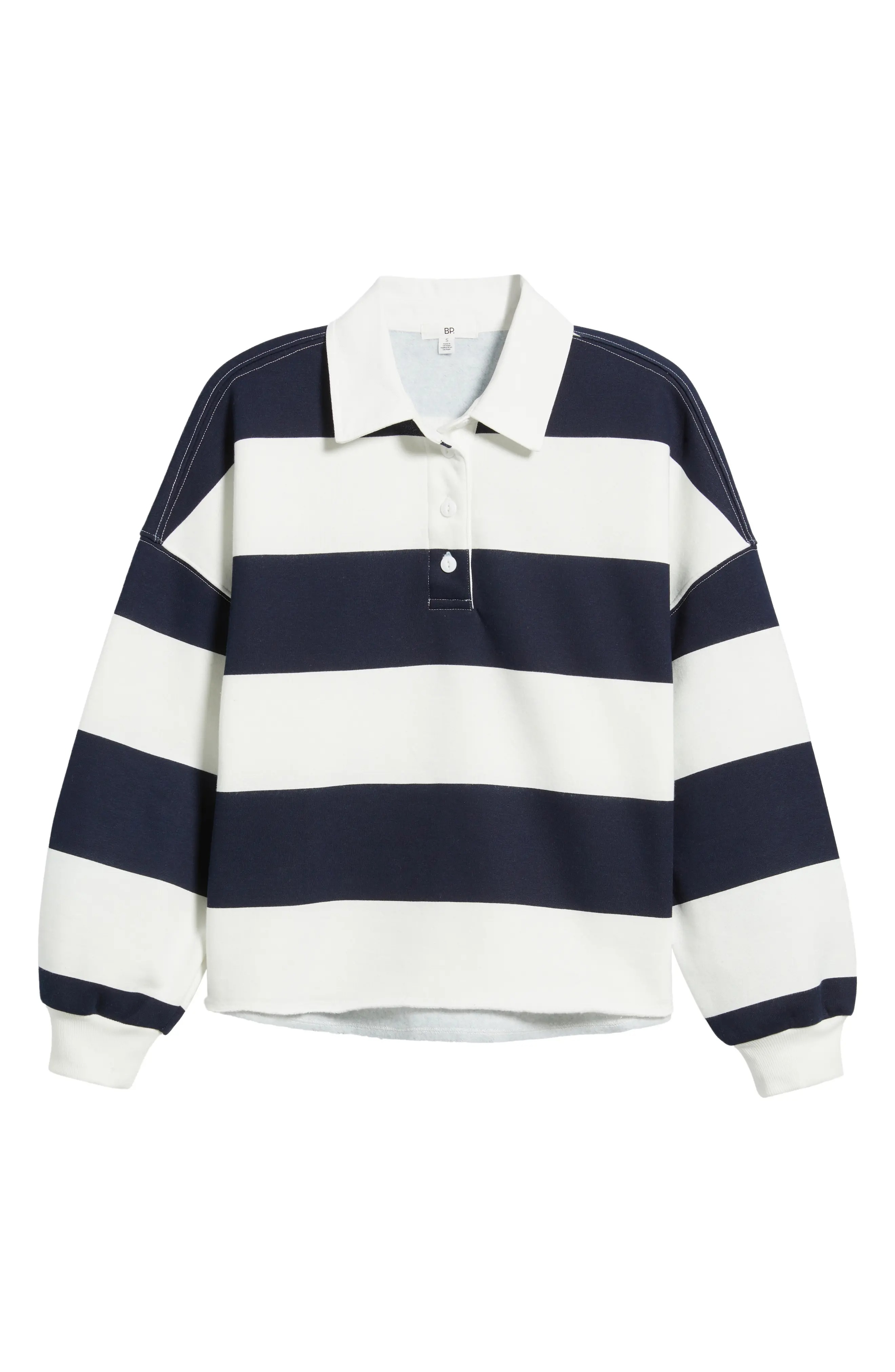 BP., Stripe Cotton Blend Rugby Shirt