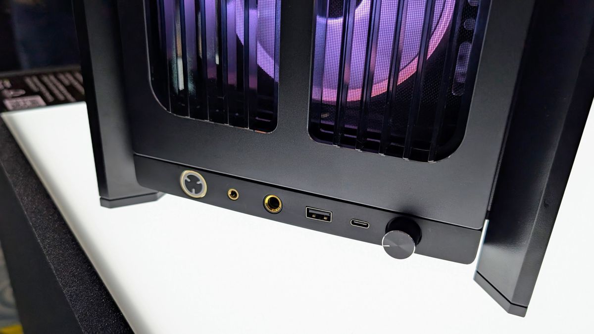 Corsair Frame 5000 front panel close up at Computex 2025