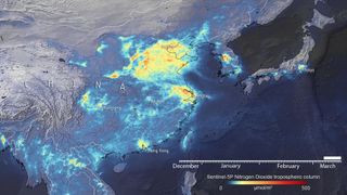 A view from space of how emissions are changing in response to coronavirus.