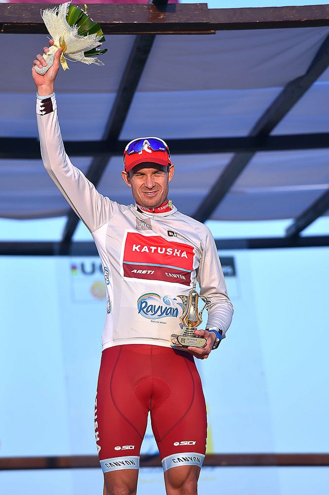 Alexander Kristoff (Katusha) in the sprint jersey.