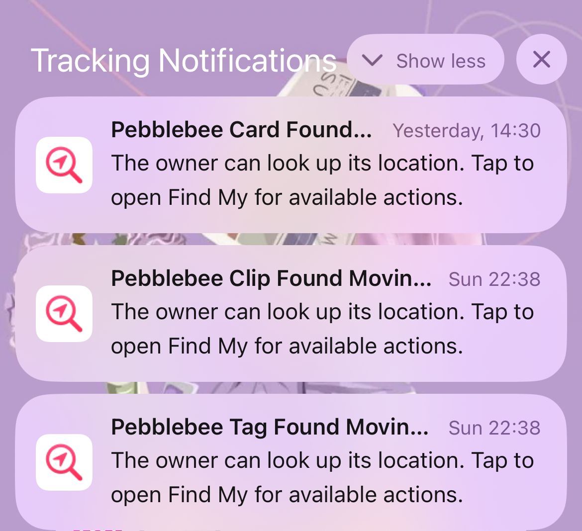Google Find My Device alerts on iOS