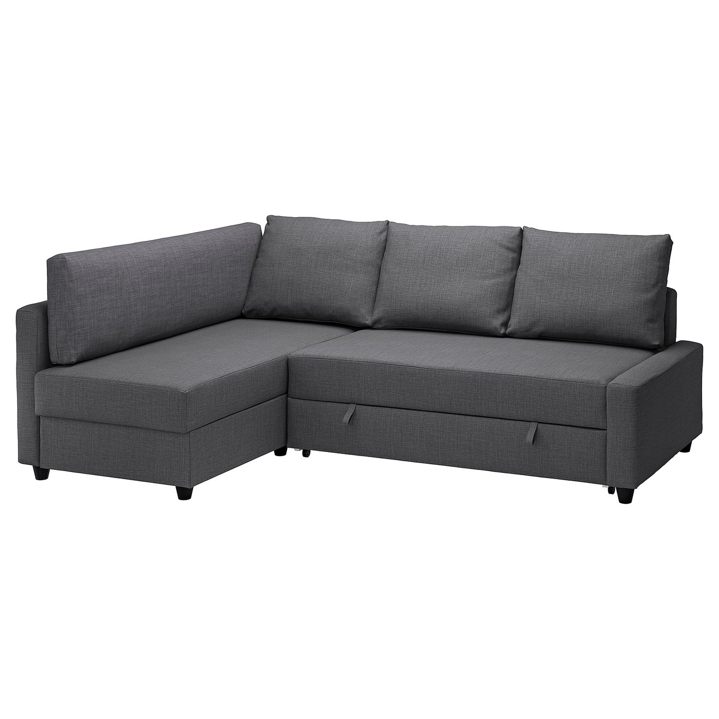 Friheten / Klagshamn Corner Sofa-Bed With Storage - Skiftebo Dark Grey