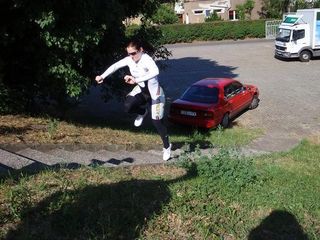 Stairs the day after arriving