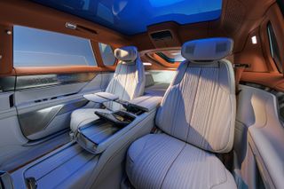 Cadillac Celestiq EV interior with sun roof
