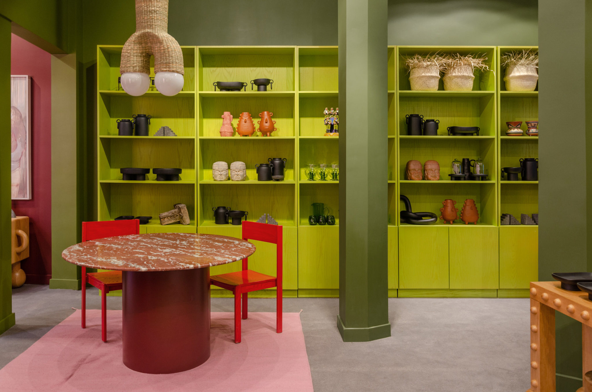A colorful design showroom.