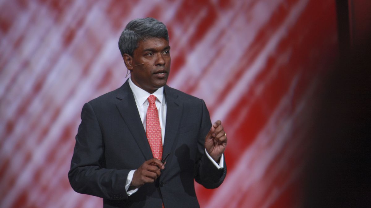 Google Cloud CEO Thomas Kurian on stage