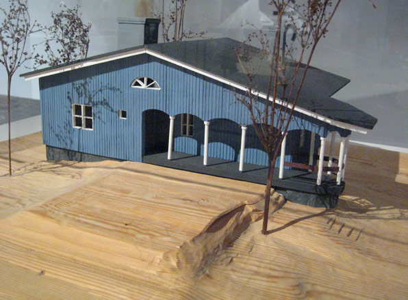 Vintage architect's model in blue