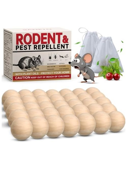 Mouse Repellent 36 Balls, Peppermint Rodent Repellent&nbsp;