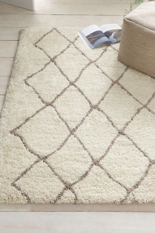 Next thick cream patterned rug