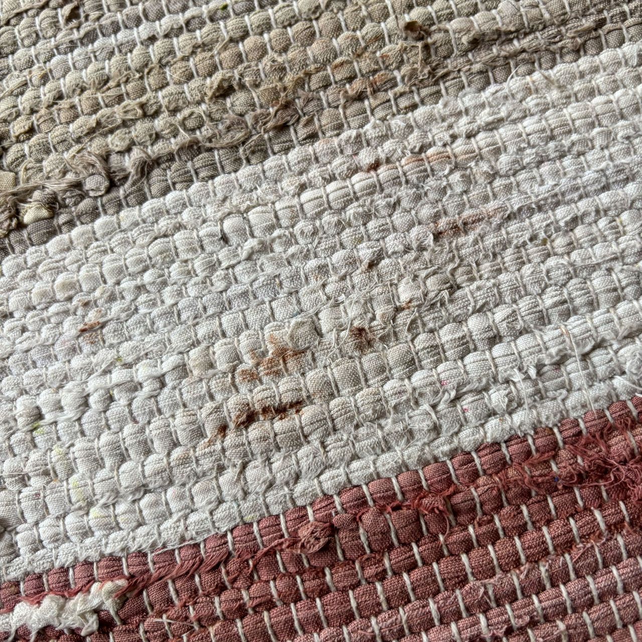 chocolate stain on upholstery of ottoman