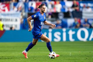 Manchester United target Adrien Rabiot of France controls the ball during the UEFA EURO 2024 group stage match between France and Poland at Football Stadium Dortmund on June 25, 2024 in Dortmund, Germany. (Photo by Edith Geuppert - GES Sportfoto/Getty Images)