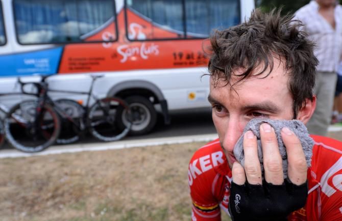 Kenny Dehaes ices his black eye