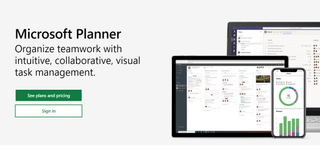 Website screenshot for Microsoft Planner